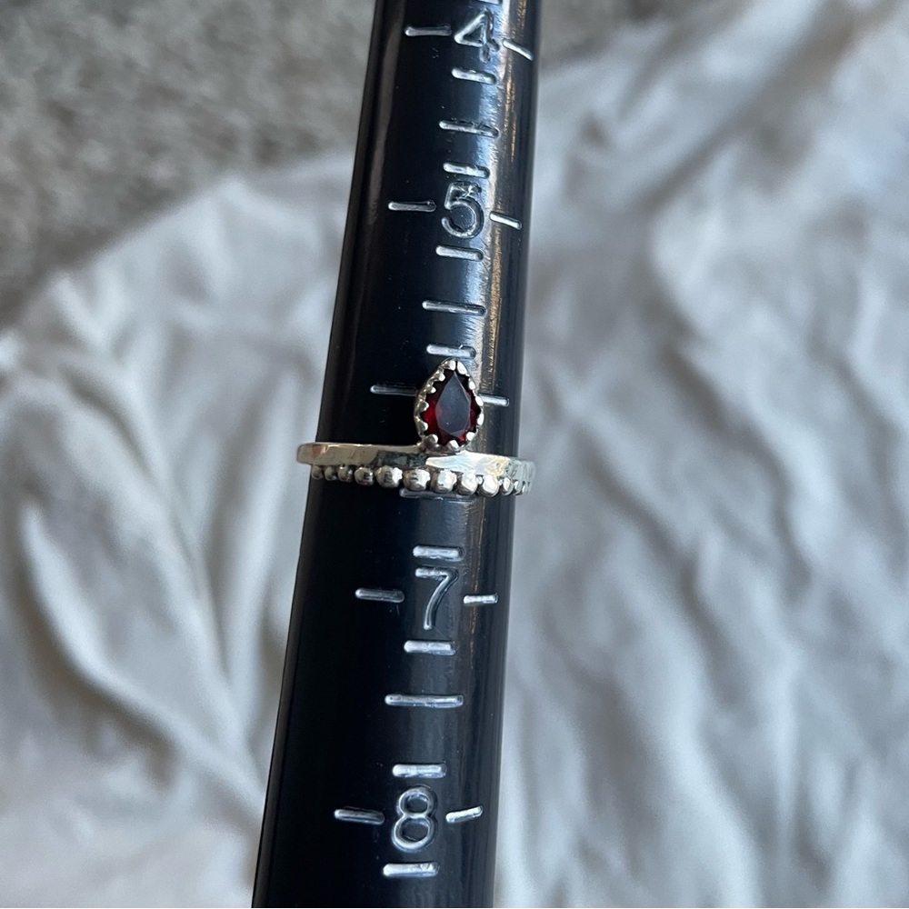 Sterling Silver Garnet Ring